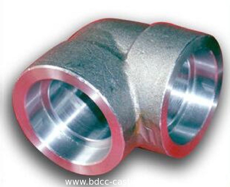 Gomito forgiato in acciaio al carbonio a 90 gradi, Raccordi per tubi in acciaio al carbonio forgiato ad alta pressione, Raccordo in acciaio al carbonio personalizzato